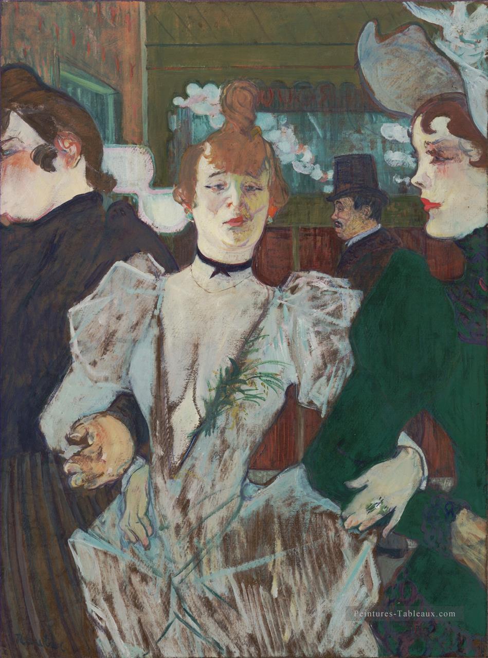 la goulue arrivant au moulin rouge avec deux femmes 1892 Toulouse Lautrec Henri de Peintures à l'huile